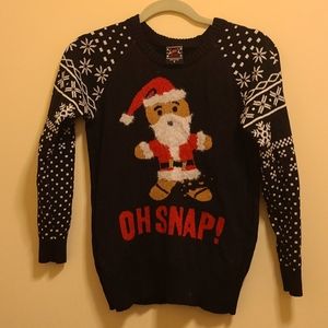 Christmas Gingerbread "Oh Snap" Sweater